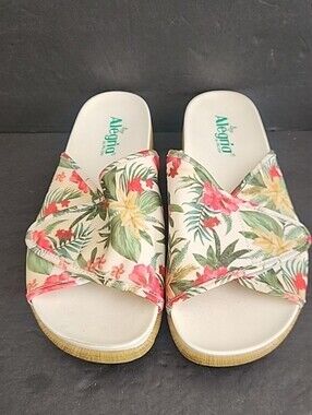 Alegria tropical slide on sandal hook and loop closure Size 41 (US 10.5-11)